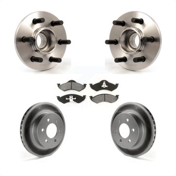 Front Hub Bearing Coat Brake Rotor Pads Kit For Dodge Dakota Durango RWD with 2-Wheel ABS KBB-104261