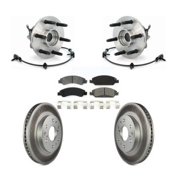 Front Hub Bearing Coat Brake Rotor Pad Kit For Chevrolet GMC Silverado 1500 Sierra Savana KBB-104268