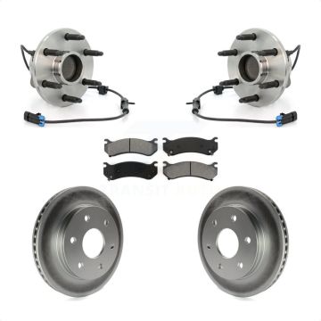 Front Hub Bearing Coated Brake Rotor Pad Kit For 2003-2005 Chevrolet Astro GMC Safari RWD KBB-104271