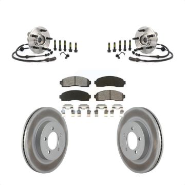 Front Hub Bearing Assembly Coat Brake Rotor Pad Kit For Ford Explorer Mercury Mountaineer KBB-104274