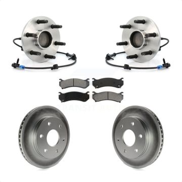 Front Hub Bearing Coat Brake Rotor Pads Kit For Chevrolet GMC Silverado 1500 Sierra Yukon KBB-104278