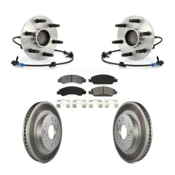 Front Hub Bearing Coat Brake Rotor Pad Kit For Chevrolet GMC Silverado 1500 Sierra Savana KBB-104279