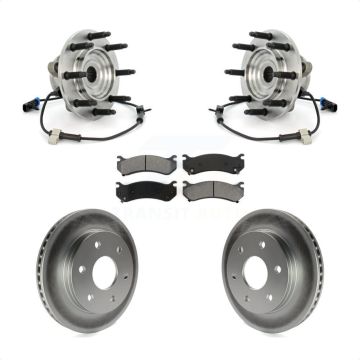 Front Hub Bearing Coated Disc Brake Rotor Pad Kit For Chevrolet Silverado 1500 GMC Sierra KBB-104282