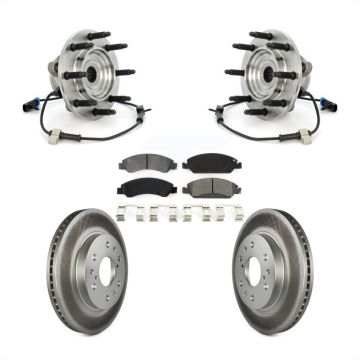 Front Hub Bearing Coated Disc Brake Rotor Pad Kit For Chevrolet GMC Silverado 1500 Sierra KBB-104284