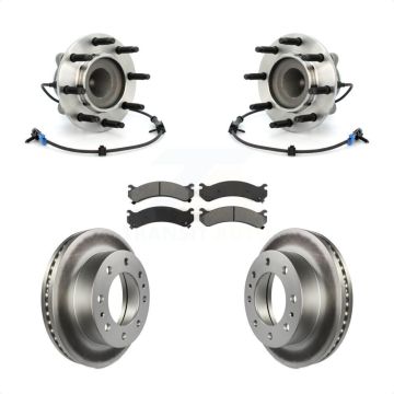 Front Hub Bearing Assembly Coat Brake Rotor Pad Kit For Chevrolet Express 4500 GMC Savana KBB-104287