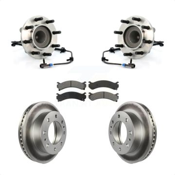 Front Hub Bearing Coated Brake Rotor & Pad Kit For Chevrolet Express 3500 GMC Savana 4500 KBB-104288