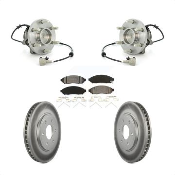 Front Hub Bearing Assembly Coated Brake Rotor Pads Kit For Nissan Frontier Suzuki Equator KBB-104290