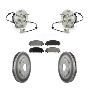 Front Hub Bearing Assembly Coated Disc Brake Rotors And Pads Kit For Suzuki Equator KBB-104291