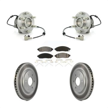 Front Hub Bearing Coated Brake Rotor Pad Kit For Nissan Frontier Pathfinder Xterra Suzuki KBB-104292