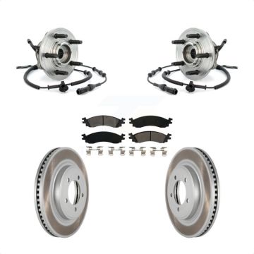 Front Hub Bearing Assembly Coat Brake Rotor Pads Kit For Ford Explorer Sport Trac Mercury KBB-104306