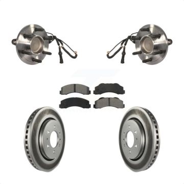 Front Hub Bearing Coat Brake Rotor Pad Kit For 2010 Ford Expedition Lincoln Navigator RWD KBB-104324