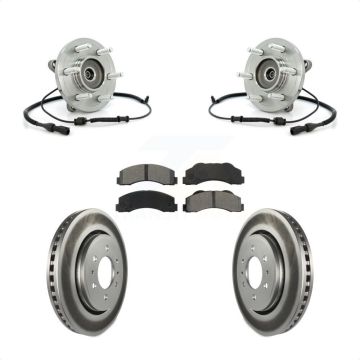 Front Hub Bearing Coat Brake Rotor Pad Kit For 2010 Ford Expedition Lincoln Navigator 4WD KBB-104326