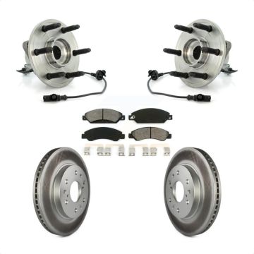 Front Hub Bearing Coat Brake Rotor Pads Kit For Chevrolet Avalanche Cadillac GMC Tahoe XL KBB-104329