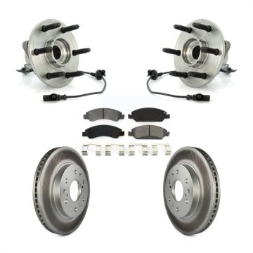 Front Hub Bearing Coat Brake Rotor Pads Kit For Chevrolet GMC Sierra 1500 Silverado Tahoe KBB-104330