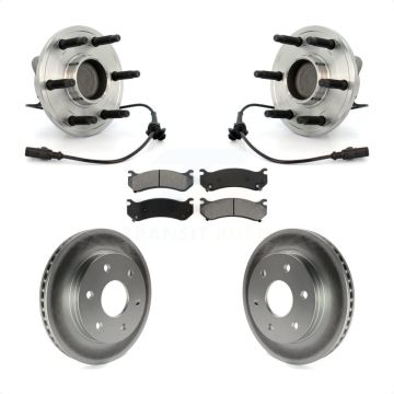 Front Hub Bearing Assembly Coated Disc Brake Rotor & Pad Kit For Chevrolet Silverado 1500 KBB-104333