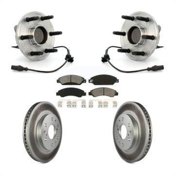 Front Hub Bearing Coat Brake Rotor Pads Kit For Chevrolet Avalanche GMC Tahoe Cadillac XL KBB-104334