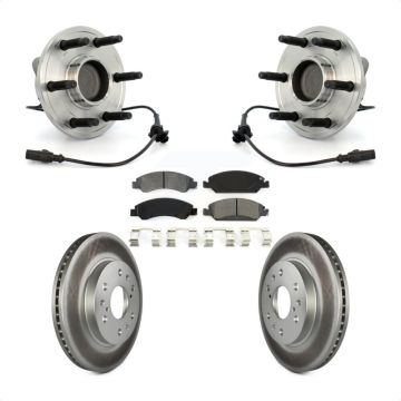 Front Hub Bearing Coat Brake Rotor Pads Kit For Chevrolet GMC Sierra 1500 Silverado Tahoe KBB-104335