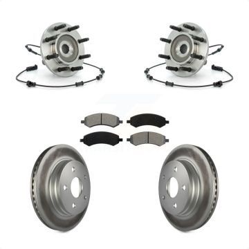 Front Hub Bearing Coat Brake Rotor Pad Kit For 2007-2008 Dodge Ram 1500 With 8 Lug Wheels KBB-104338