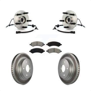 Front Hub Bearing Assembly Coated Disc Brake Rotors And Pads Kit For Dodge Ram 1500 KBB-104340