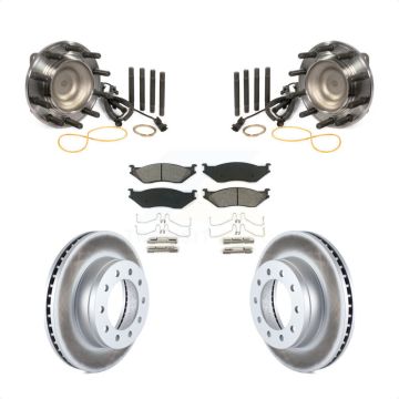 Front Hub Bearing Assembly Coat Brake Rotor Pad Kit For Ford F-450 Super Duty F-550 4 X 2 KBB-104360
