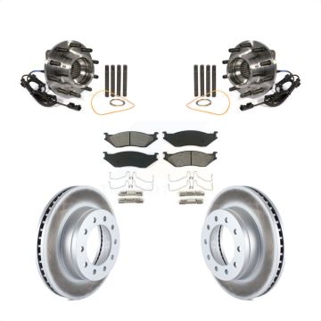 Front Hub Bearing Assembly Coat Brake Rotor Pad Kit For Ford F-450 Super Duty F-550 4 X KBB-104361