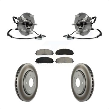 Front Hub Bearing Assembly Coated Disc Brake Rotors And Pads Kit For Dodge Grand Caravan KBB-104369