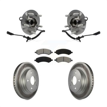 Front Hub Bearing Assembly Coated Disc Brake Rotors And Pads Kit For Ram 1500 Classic 4WD KBB-104372