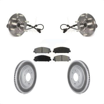 Front Hub Bearing Assembly Coated Disc Brake Rotors And Pads Kit For Nissan TITAN Armada KBB-104375