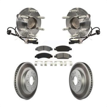 Front Hub Bearing Coat Brake Rotor Pads Kit For GMC Sierra 1500 Chevrolet Silverado Tahoe KBB-104376