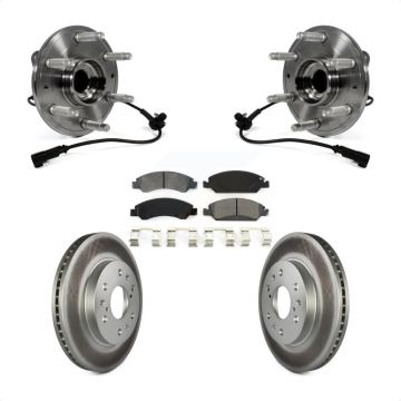 Front Hub Bearing Coat Brake Rotor Pads Kit For GMC Sierra 1500 Chevrolet Silverado Tahoe KBB-104378
