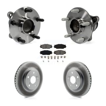 Front Hub Bearing Assembly Coated Disc Brake Rotors And Pads Kit For Lexus IS250 RWD KBB-104386