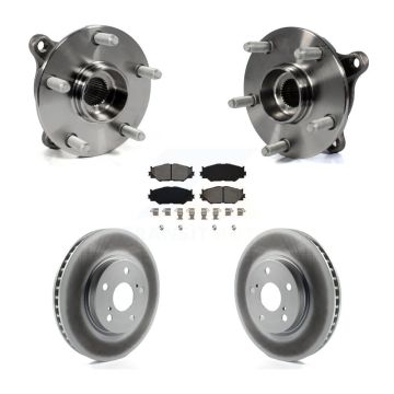 Front Hub Bearing Assembly Coated Disc Brake Rotors And Pads Kit For Lexus IS250 AWD KBB-104387