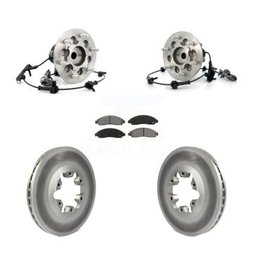 Front Hub Bearing Assembly Coat Brake Rotor Pad Kit For Chevrolet Colorado GMC Canyon RWD KBB-104396