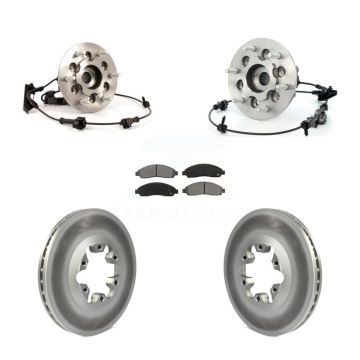 Front Hub Bearing Coat Brake Rotor Pads Kit For Chevrolet Colorado GMC Canyon Isuzu i-350 KBB-104400