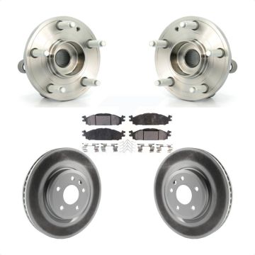 Front Hub Bearing Assembly Coated Disc Brake Rotor And Ceramic Pads Kit For Ford Explorer KBB-104412