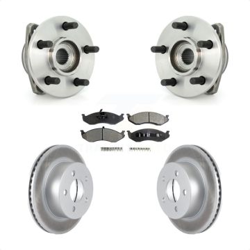 Front Hub Bearing Assembly Coated Disc Brake Rotor And Pad Kit For Jeep Grand Wagoneer TJ KBB-104431