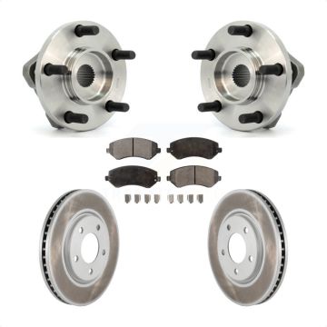 Front Hub Bearing Coated Brake Rotor And Pad Kit For Dodge Grand Caravan Chrysler Voyager KBB-104452