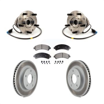 Front Hub Bearing Coated Brake Rotor & Pads Kit For Chevrolet GMC Blazer S10 Jimmy Sonoma KBB-104454
