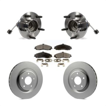 Front Hub Bearing Assembly Coated Brake Rotor Pad Kit For Chevrolet Corvette Cadillac XLR KBB-104459
