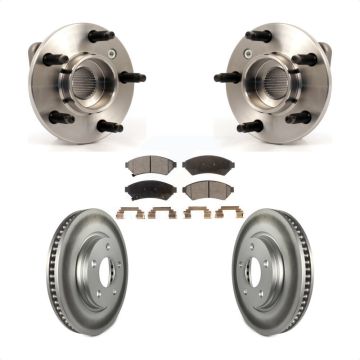 Front Hub Bearing Coated Brake Rotor Pad Kit For Pontiac Grand Prix Buick LaCrosse Allure KBB-104470