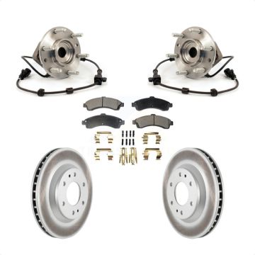 Front Hub Bearing Coat Brake Rotor Pad Kit For GMC Envoy Chevrolet Trailblazer Oldsmobile KBB-104474