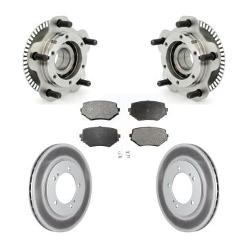 Front Hub Bearing Assembly Coated Disc Brake Rotor & Pad Kit For Suzuki Grand Vitara XL-7 KBB-104484