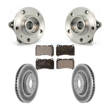 Front Hub Bearing Coat Brake Rotor Pads Kit For Volvo V70 With 305mm Diameter KBB-104487