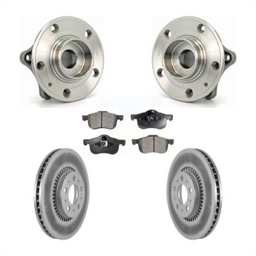 Front Hub Bearing Assembly Coated Disc Brake Rotor And Pad Kit For Volvo S60 XC70 V70 S80 KBB-104488
