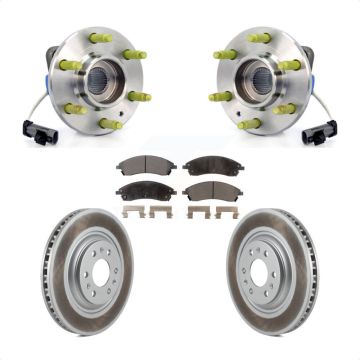 Front Hub Bearing Assembly Coated Disc Brake Rotor Pad Kit For 2004-2009 Cadillac SRX AWD KBB-104491