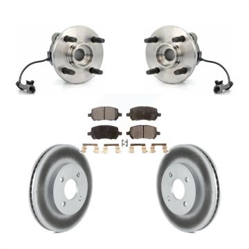 Front Hub Bearing Coated Brake Rotor & Pad Kit For Chevrolet Cobalt Pontiac G5 Saturn Ion KBB-104493