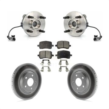 Front Hub Bearing Coated Brake Rotor Pad Kit For Saturn Ion Supercharged with 4-Wheel ABS KBB-104494