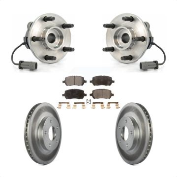 Front Hub Bearing Assembly Coated Brake Rotor And Pad Kit For Chevrolet Cobalt Pontiac G5 KBB-104501