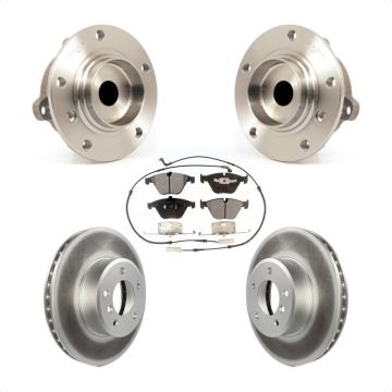 Front Hub Bearing Assembly Coated Disc Brake Rotors And Pads Kit For BMW 530i 525i 528i KBB-104503