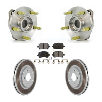 Front Hub Bearing Assembly Coated Brake Rotor And Pad Kit For Chevrolet Malibu Pontiac G6 KBB-104514